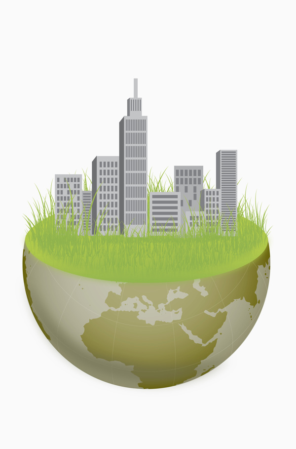 地球建筑环保素材图片
