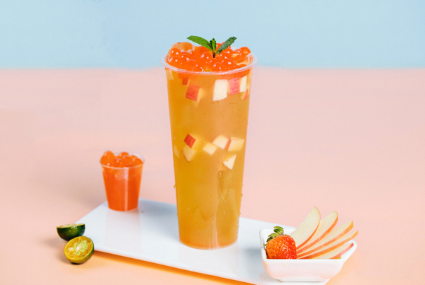 健康網紅夏日清涼解暑蘋果味果汁果茶飲品