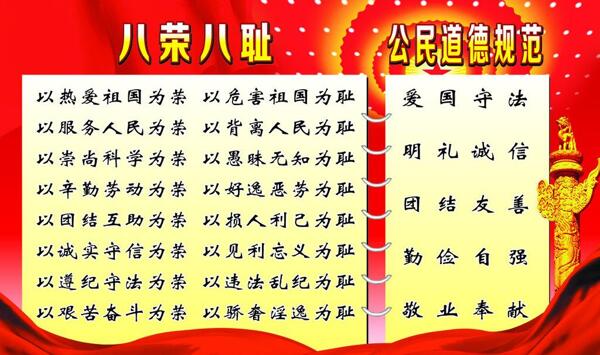 社會(huì)榮辱觀圖片