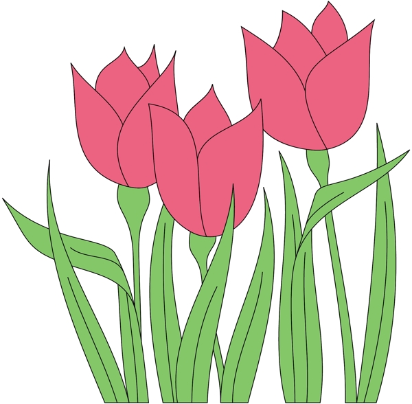 花朵花草鮮花矢量EPS格式1887