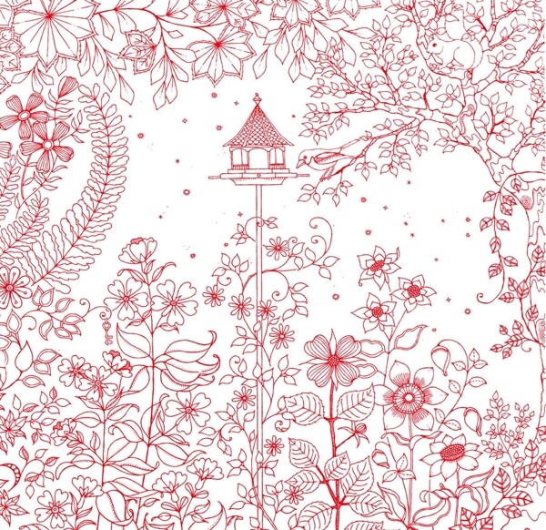 秘密花園矢量圖圖片