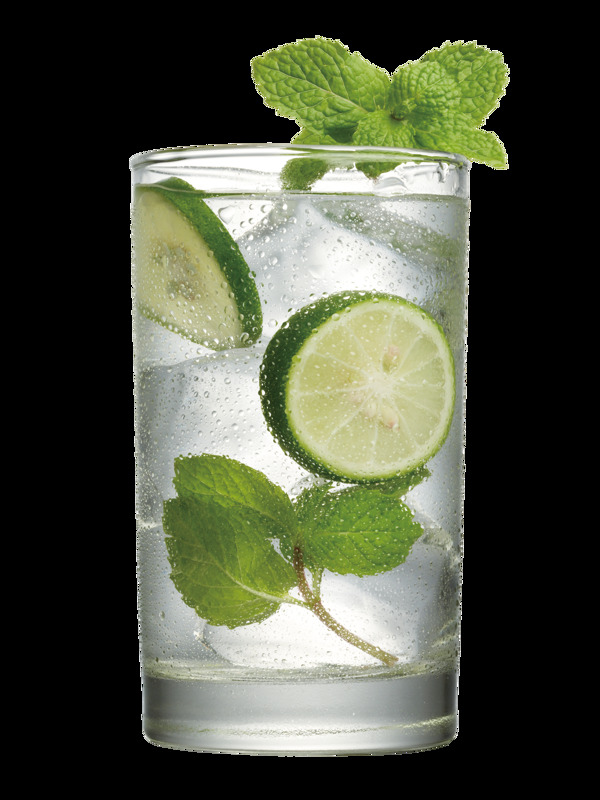 冰鮮小青檸薄荷氣泡蘇打水飲品