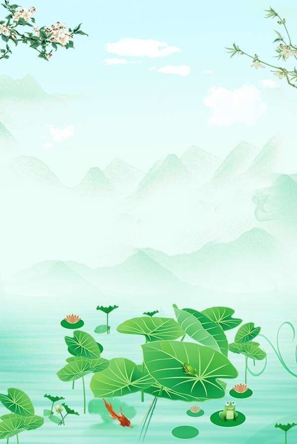 中國風(fēng)荷花