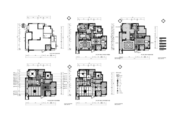 两居室居室CAD施工图纸
