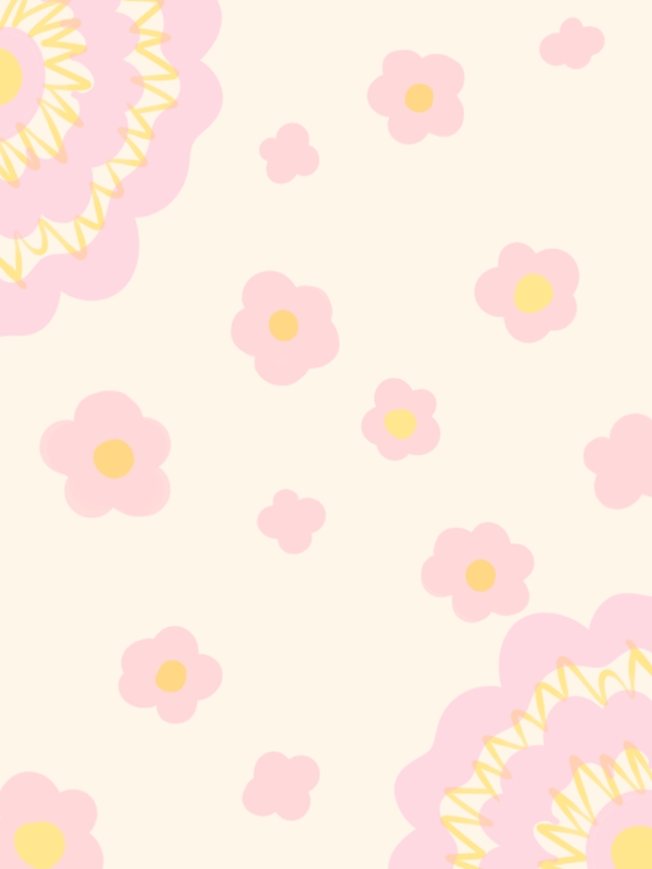 可爱粉色花朵海报背景