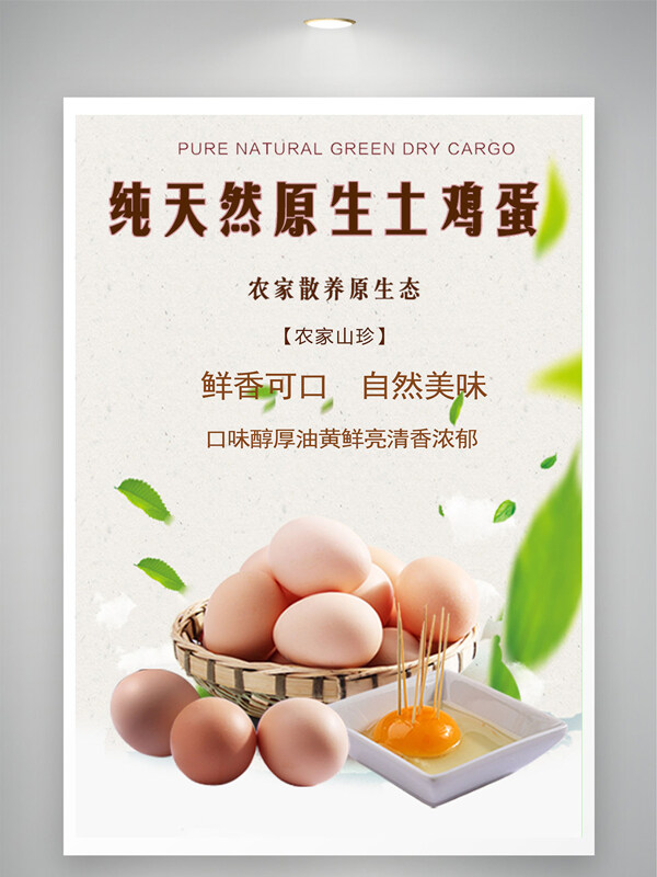 鲜香可口自然美味纯天然鸡蛋海报