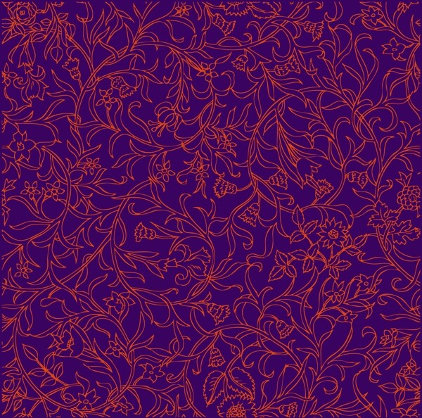 韓國(guó)矢量花紋背景矢量圖45