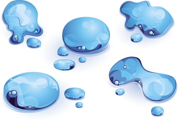蓝色水珠水滴图片