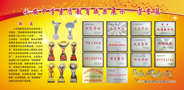 榮譽(yù)展板圖片
