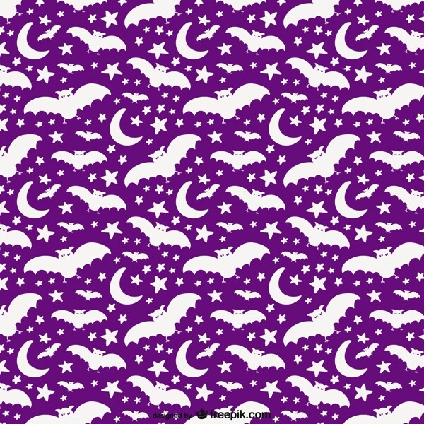 白色紫色万圣节图案