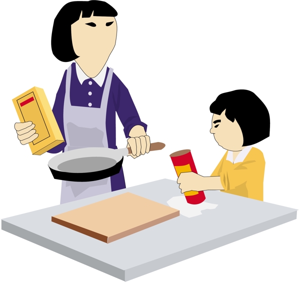 家庭生活生活矢量EPS格式0005