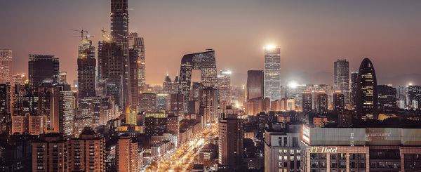 北京夜景地标高楼大厦