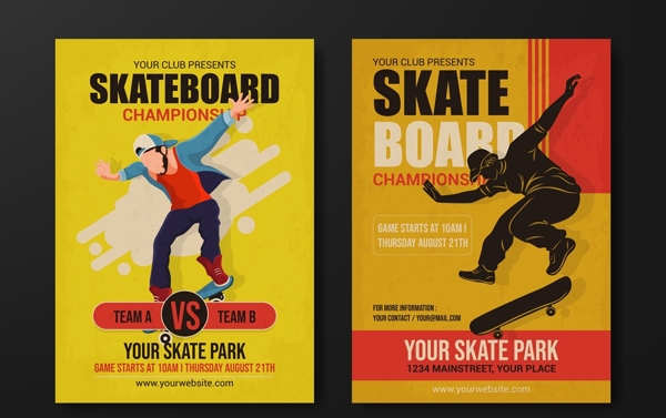 滑板海报