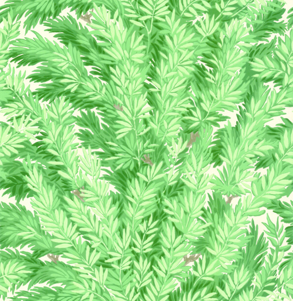 清新自然绿色树叶壁纸图案