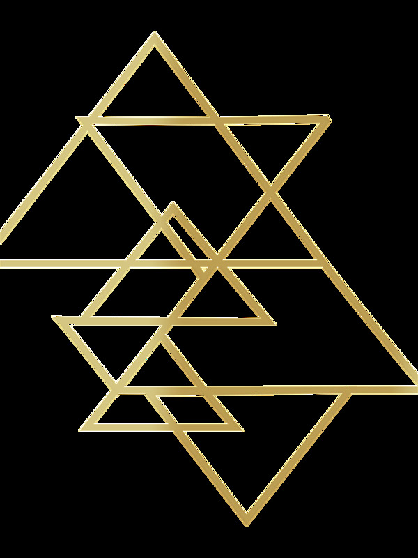 简约金色三角几何装饰画创意