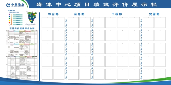 企业展板蓝色学习园地