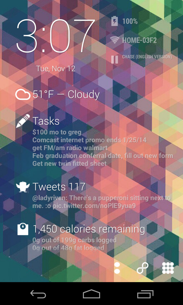 Nexus4的主屏幕