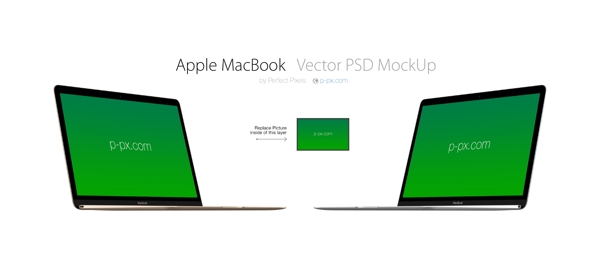 最新的MacBook展示模型psd素材