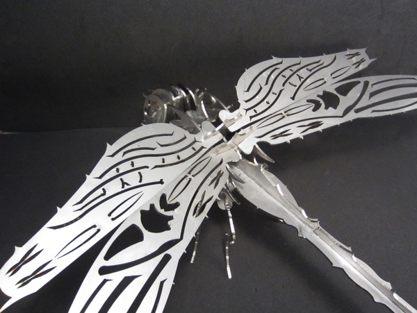 下载蜻蜓的钣金三维模型metalcraftdesign拼图拼图的昆虫