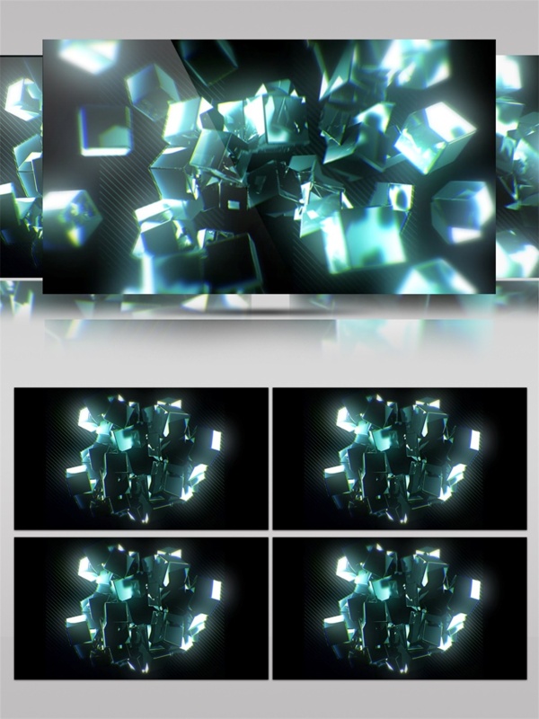 绿色散装晶体视频素材
