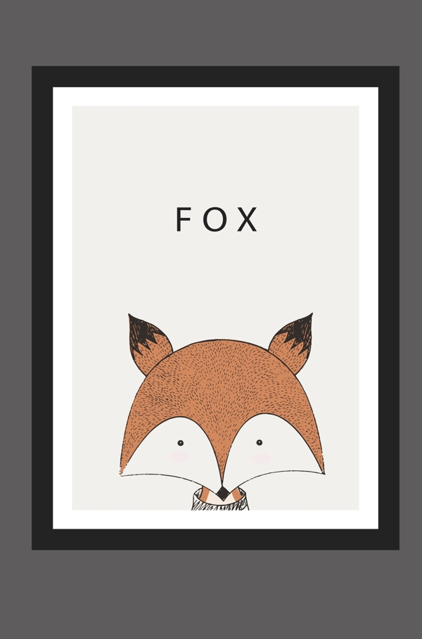 fox狐狸卡通动物插画