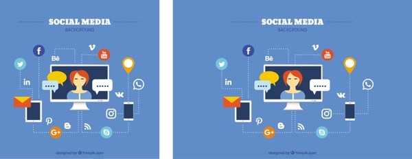 社会媒体背景与社交网络和设备