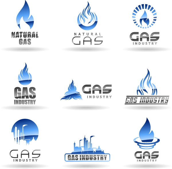 天然气公司标志矢量设计