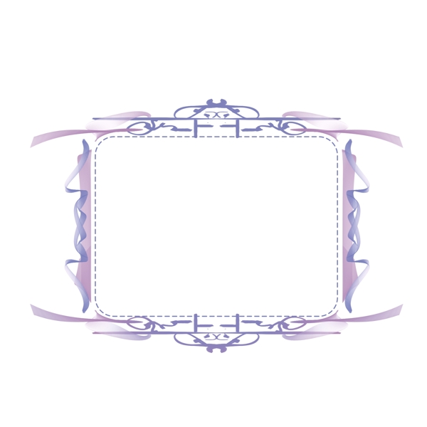 紫色欧式边框插画