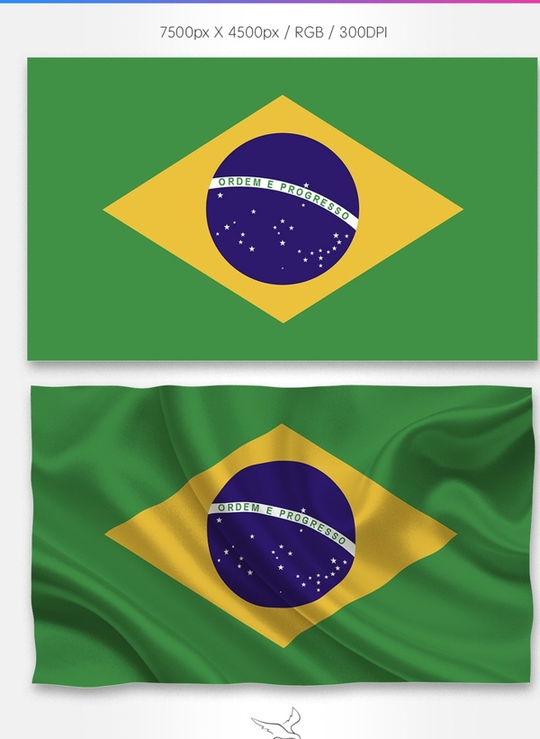 巴西国旗分层psd