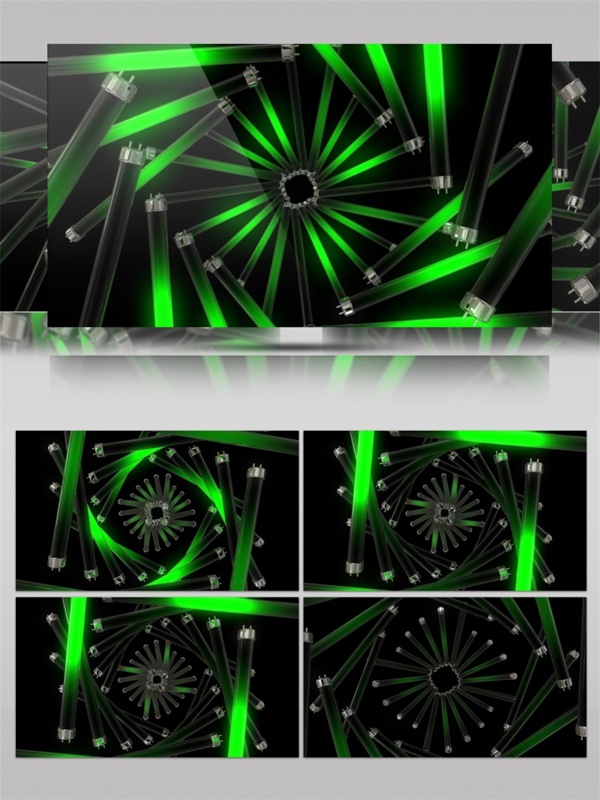绿色螺旋光束视频素材