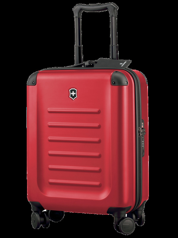 红色塑料行李箱免抠png透明图层素材