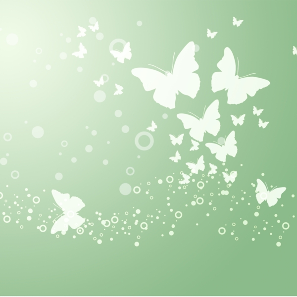 清晰绿色蝴蝶背景图