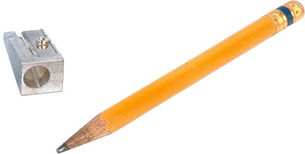 转笔刀与黄色铅笔图片