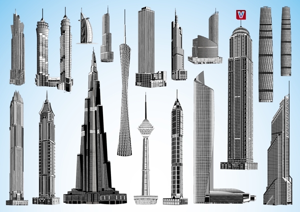 著名建筑矢量图图片