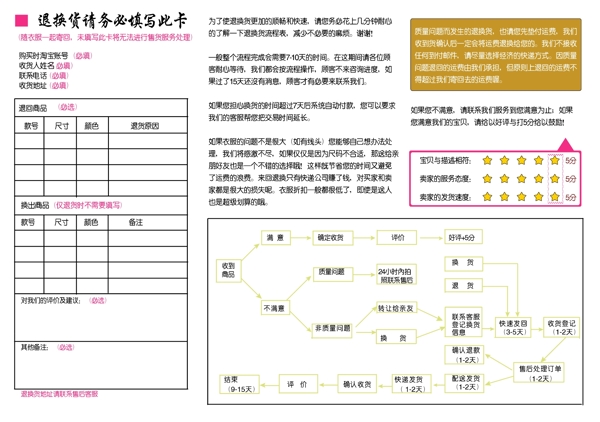 淘宝售后服务卡图片