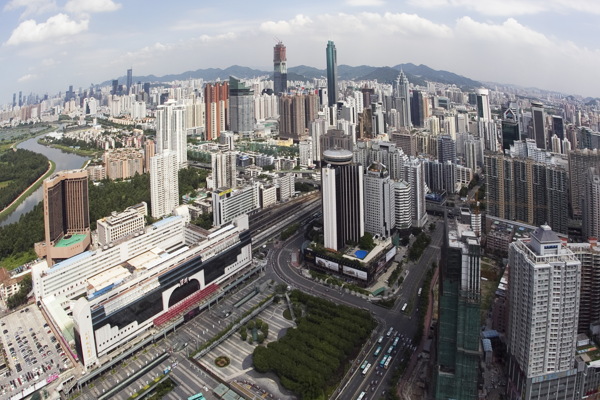 深圳市中心俯瞰图片