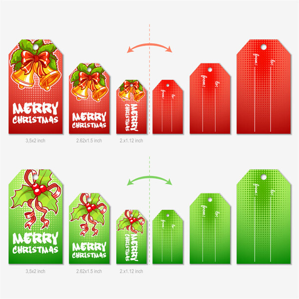 红绿色圣诞卡片图片