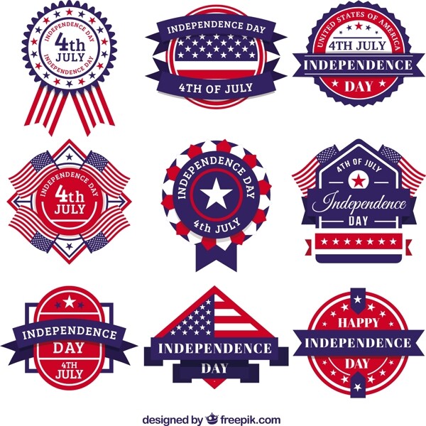古典设计中的装饰美国徽章