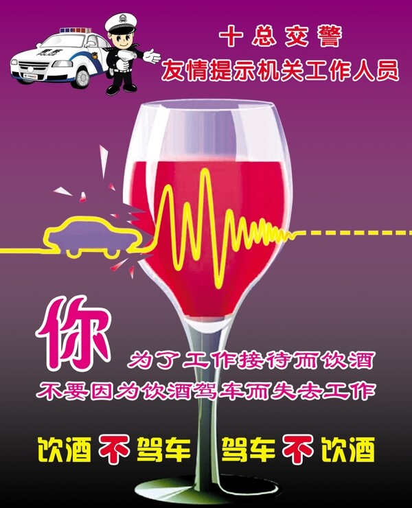 交通安全宣传禁止酒后驾驶板报