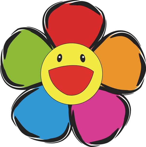 五色花logo图片