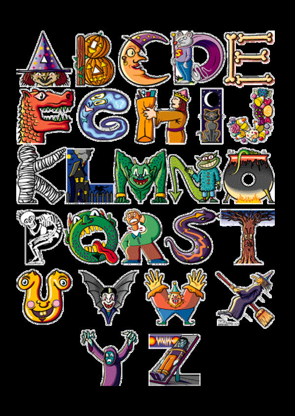 26个魔幻系列艺术字母
