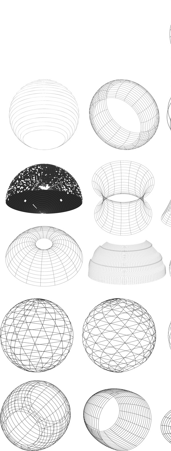 3d线框球体变化实用矢量素材