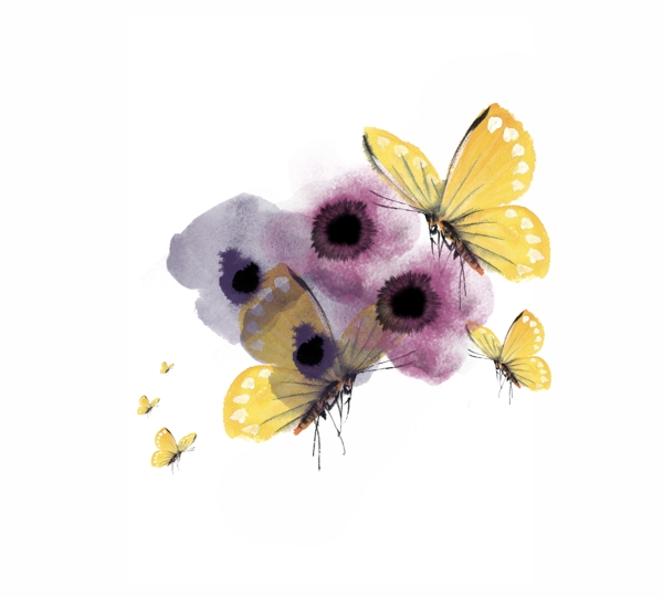 位图psd花朵动物蝴蝶免费素材