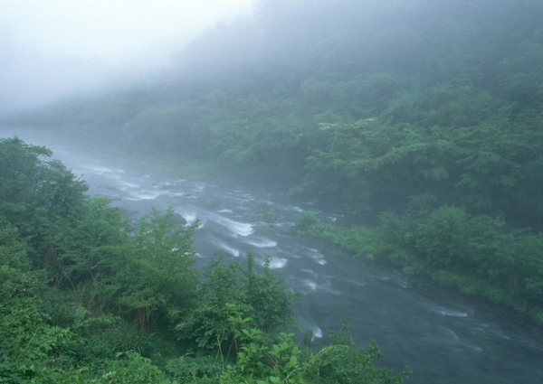 峡谷溪水