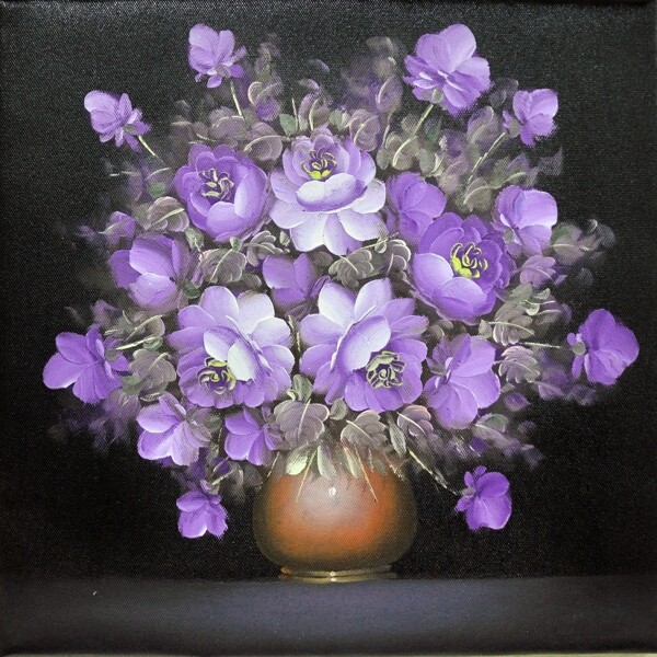 紫色花瓶装饰画