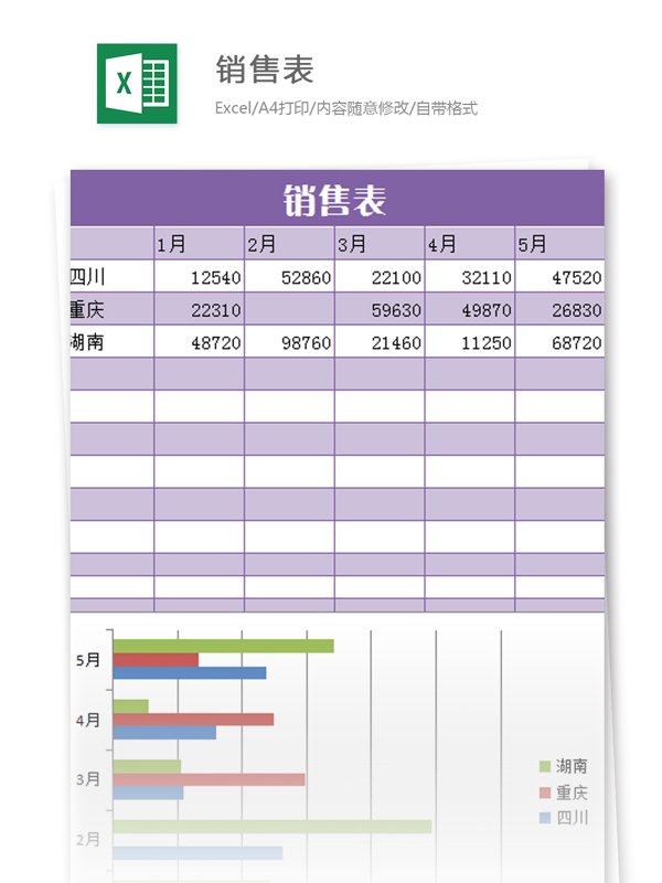 销售表excel模板