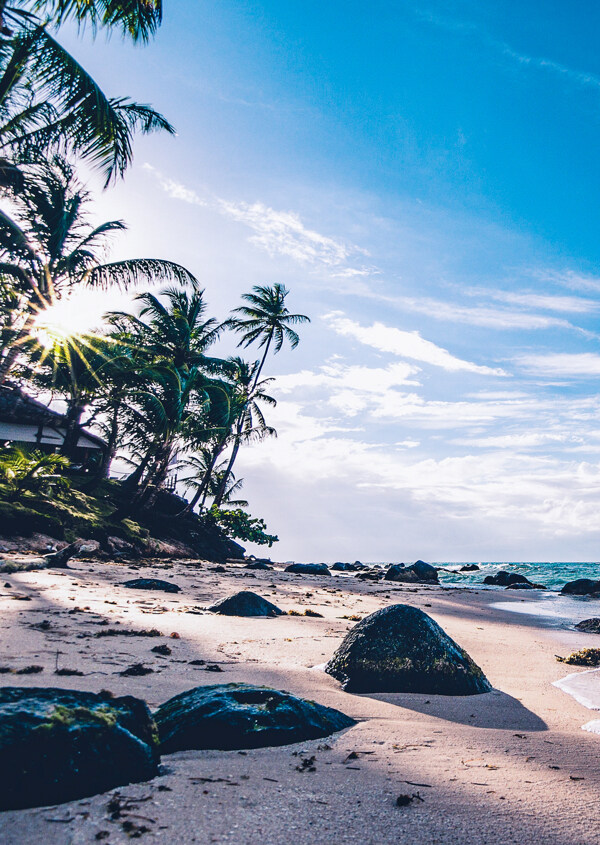 海滩海洋自然天空水