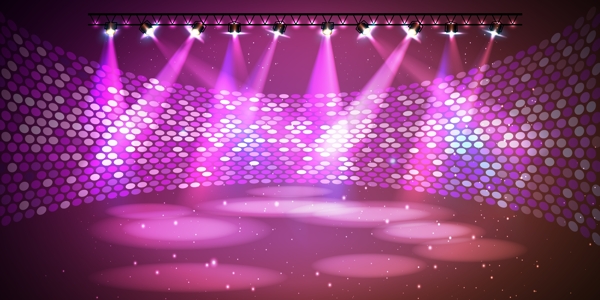 粉紫圆形舞台背景素材