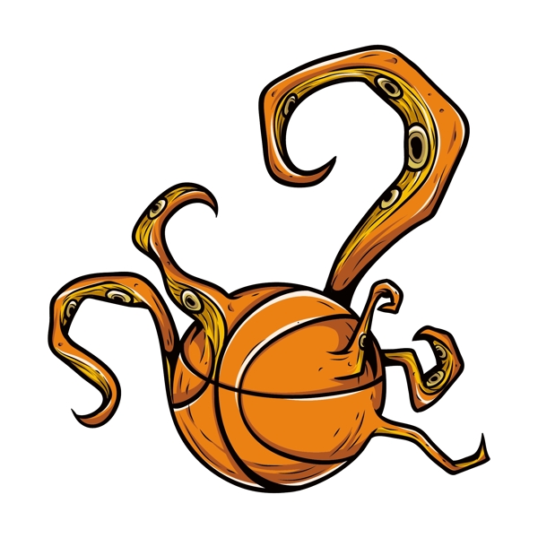 篮球怪物插画