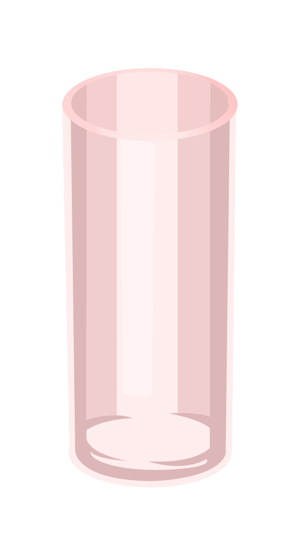 精美的粉色玻璃水杯